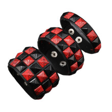 Bracelets gothiques réglables et confortables, 3 pièces,-UN