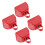 Pack de 4 cloches compactes légères, conception-Rouge 1