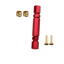Bike Disc Brake Hose Connector Kits Bicycles Oil Tube-Red
