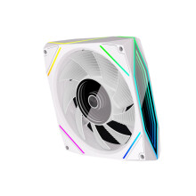 12x12cm PWM Controlled Cooling Fan For Computer-White front