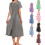 Robe d'hôpital avec bouton-pression, robe de récupération-M rose 2
