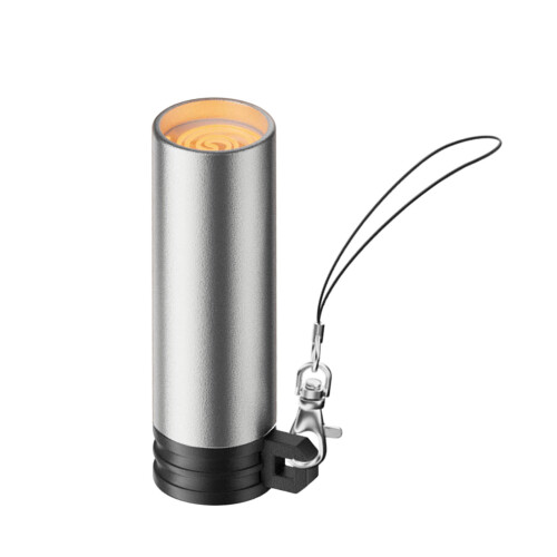 Mini Portable USB Lighter Type C Powered BatteryFree-silver