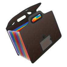 Pocket File Folders Accordian File Organizers 13 Pocket-Black