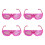 Pack of 4 Plastic LED Glasses Accessory Feature-rose red 1