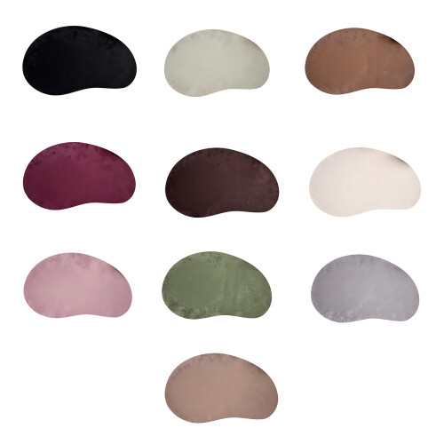 Durability PU Placemat Cashews Shape with Velvets for-Black 1