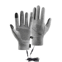 Verwarmde handschoenen voor heren en dames,-Grijze L
