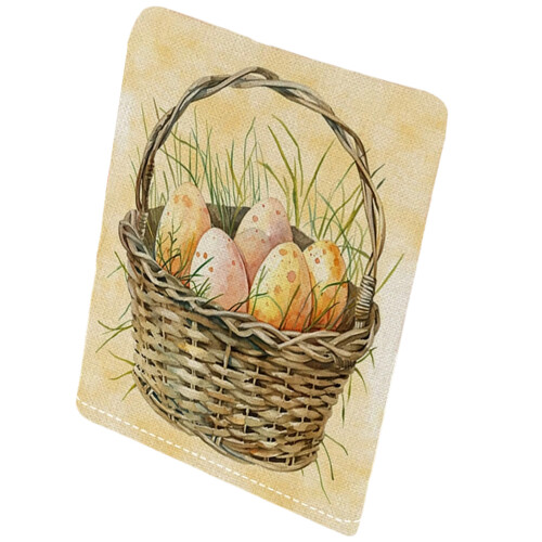 Customizable Easter Rabbit Print Plush Chair Cover-    basket