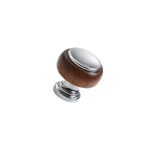 Wood Accent Elegant Design Comfortable Handle Hardware-chrome
