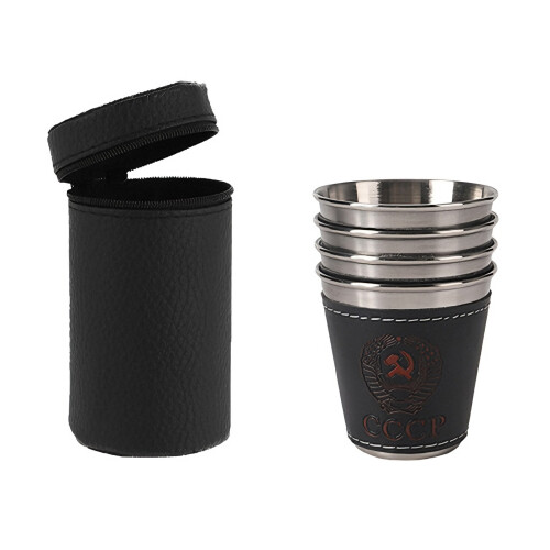 Simple Vodka Shot Cups Nonrust Steel Double Layer Keep-30ML