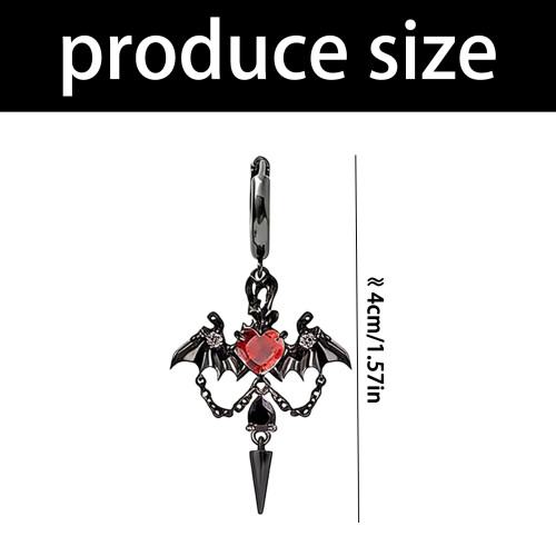Boucles d'oreilles pendantes chics en forme d'aile de 2