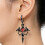 Boucles d'oreilles pendantes chics en forme d'aile de 5