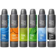 Dove Men Care Antiperspirant Deodorant Spray 250ml Pack of 6 Mixed Scents