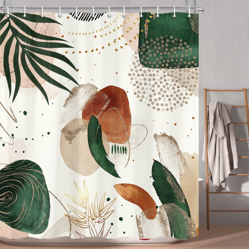 Boho Shower Curtain Polyester 60 x 70 in with Hooks 1