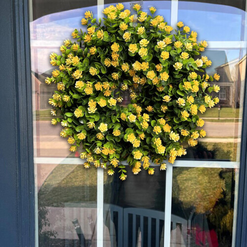 Yellow Spring Summer Wreath 40cm Door Hanging 1