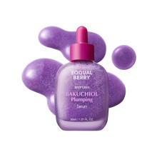 Eqqual berry Bakuchiol Plumping Serum 30ml | Plant-Based Retinol Alternative Face Serum | Anti-Aging, Firming & Hydrating for All Skin Types