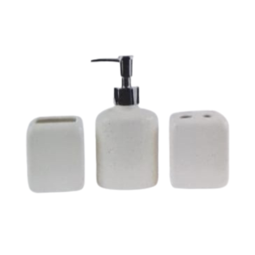Living Stone Effect Accessory Set - Cream