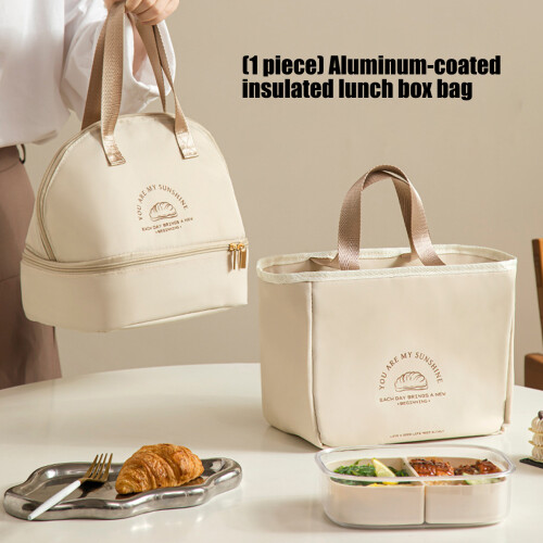 Trendige moderne Lunchbox mit ergonomischem Griff,-Khaki 2 2