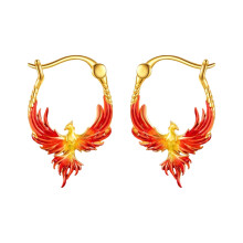 Fashion Forward Phoenixes Motifs Lightweight Earrings Allergy