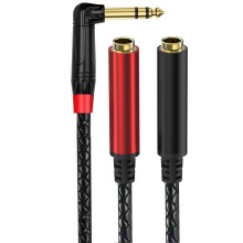 Adaptateur Y répartiteur stéréo 1/4 pouces 6,35 mm-3m double ton