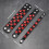 Set van 3 stuks vierkante stud punk armbanden gotische-E. 6