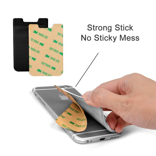Black Friday 2-pack Universal Mobile wallet/card holder - Self-adhesive black_black/Black_Surprise Gift 1