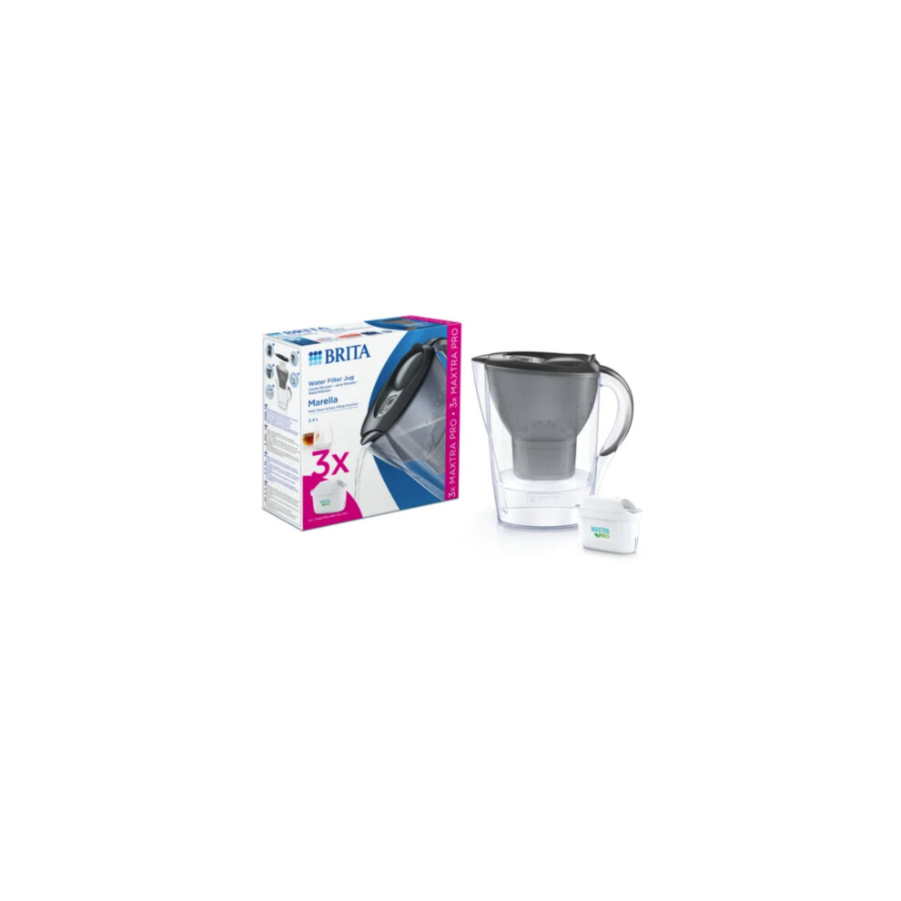 Brita Marella Water Filter Jug 2.4L Cool Graphite + 2 Cartridges 1051134