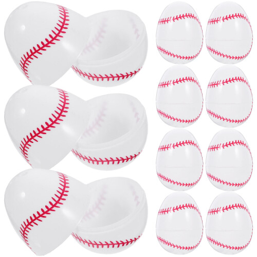 12er-Packung befüllbare Plastik-Ostereier mit Baseballmotiven 2
