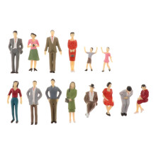 Maquette de train, figurines de personnages, échelle 1:30, 14 pièces