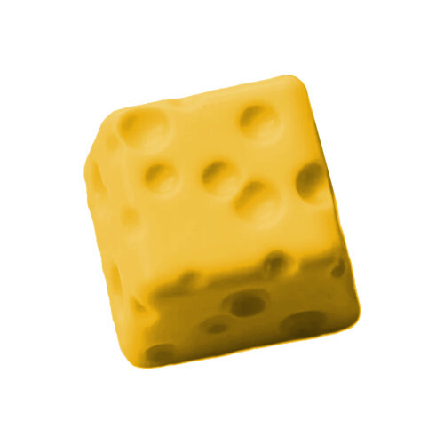 Resin Cheese Keycap Low Profile For Crossed Stem-Yellow