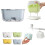 Double-Layer Plastic Kitchen Strainer Bowl Set 2
