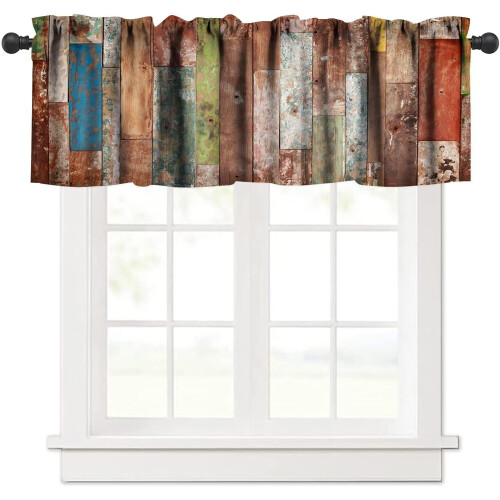 Landhaus-Gardine, 137 x 46 cm, Polyester, Stangendurchzug