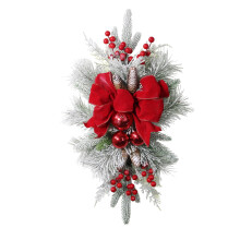 23.6 in Pre-Lit Christmas Stair Swag with Berries and