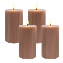 LED-Kerzen aus echtem Wachs ohne Flamme, flackernde Flamme