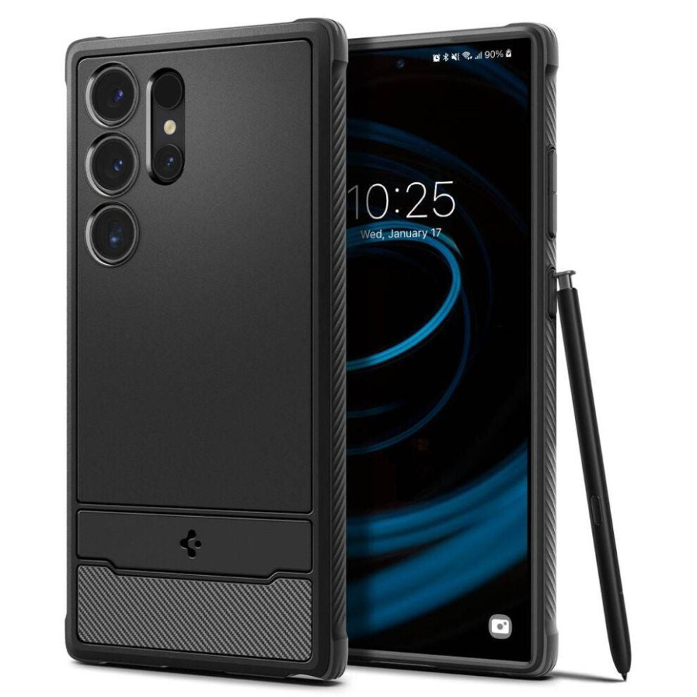 Spigen Schwarz Gehäuse Für Samsung Galaxy S24 Ultra S928, Rugged Armour, Acs07286 - Bild 8