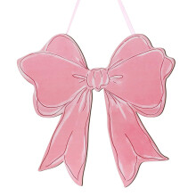 Pink Bow Wall Hanging Decor 12 x 12 in