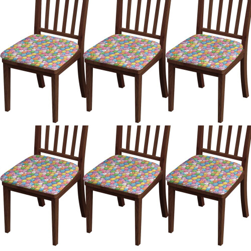 Multicolor Easter Egg Chair Seat Covers – 6 Pack, Stretch