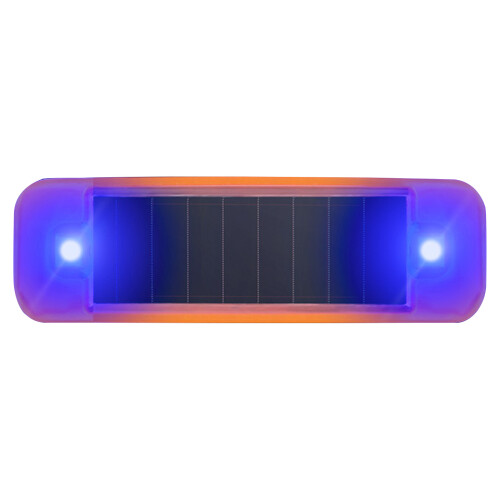 Solar Warning Light Auto Charging Night-Orange blue light