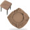 Khaki Stretch Stool Cover for Square Vanity & Dining Chairs 1