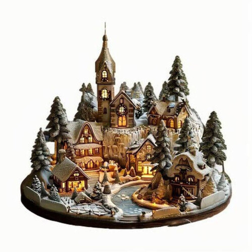 Christmas City Scene Desktop Decoration Set