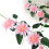 Ornamento de flor artificial de clematis roxa com folhas verdes. 5