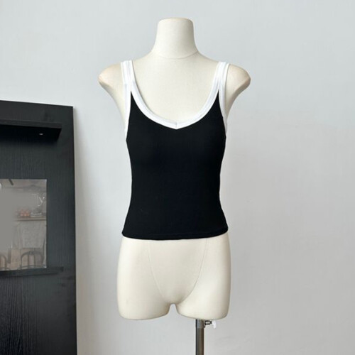 Soft Racerback Tank With Removable Padding Comfortable-apricot 2