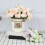 White & Pink Artificial Hydrangea Bouquet – Realistic, 4
