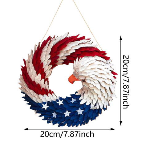 Patriotic Eagle Wreath 7.87" or 11.81" 1