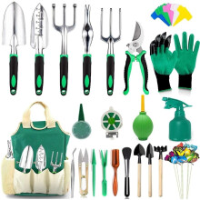 Garden Tools Set Stainless Steel with Tote Bag, Pruner, Gloves & Labels
