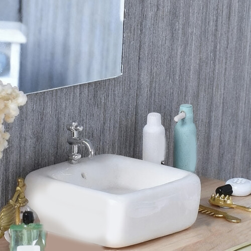 Miniature Ceramic Bathroom Dollhouses Accessory For-square 2