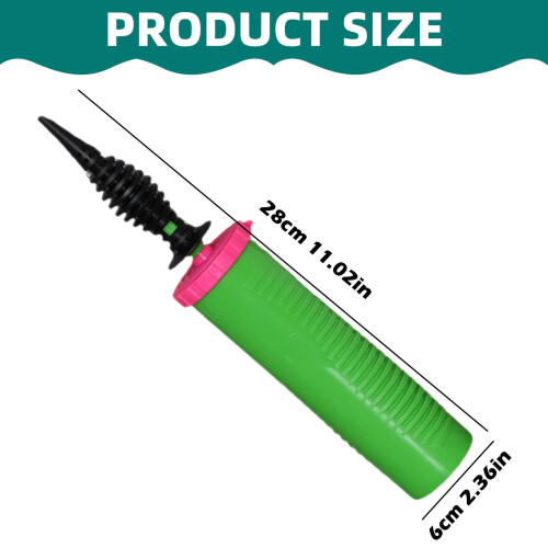 Handheld 2-Way Balloon Pump – Green, Reusable 2