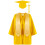Kids Ceremony Robe Practical Polyester Reusable-Yellow 24 yards 1