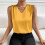 Women's Silk  Sleeveless V-Neck Casual  Basic-White XXL 2