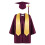 Friendly Polyester Graduation Gown and Stole-dark red 33 yards 1