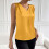 Women's Silk  Sleeveless V-Neck Casual  Basic-White XXL 4